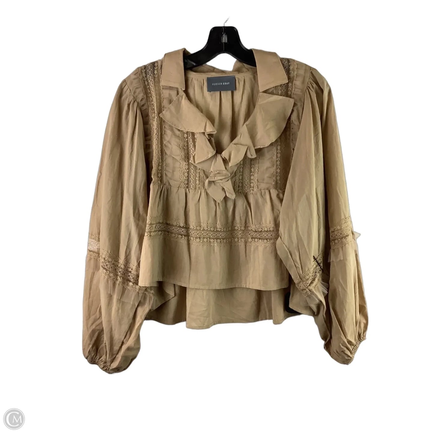 Top Long Sleeve By Hudson In Brown, Size: S