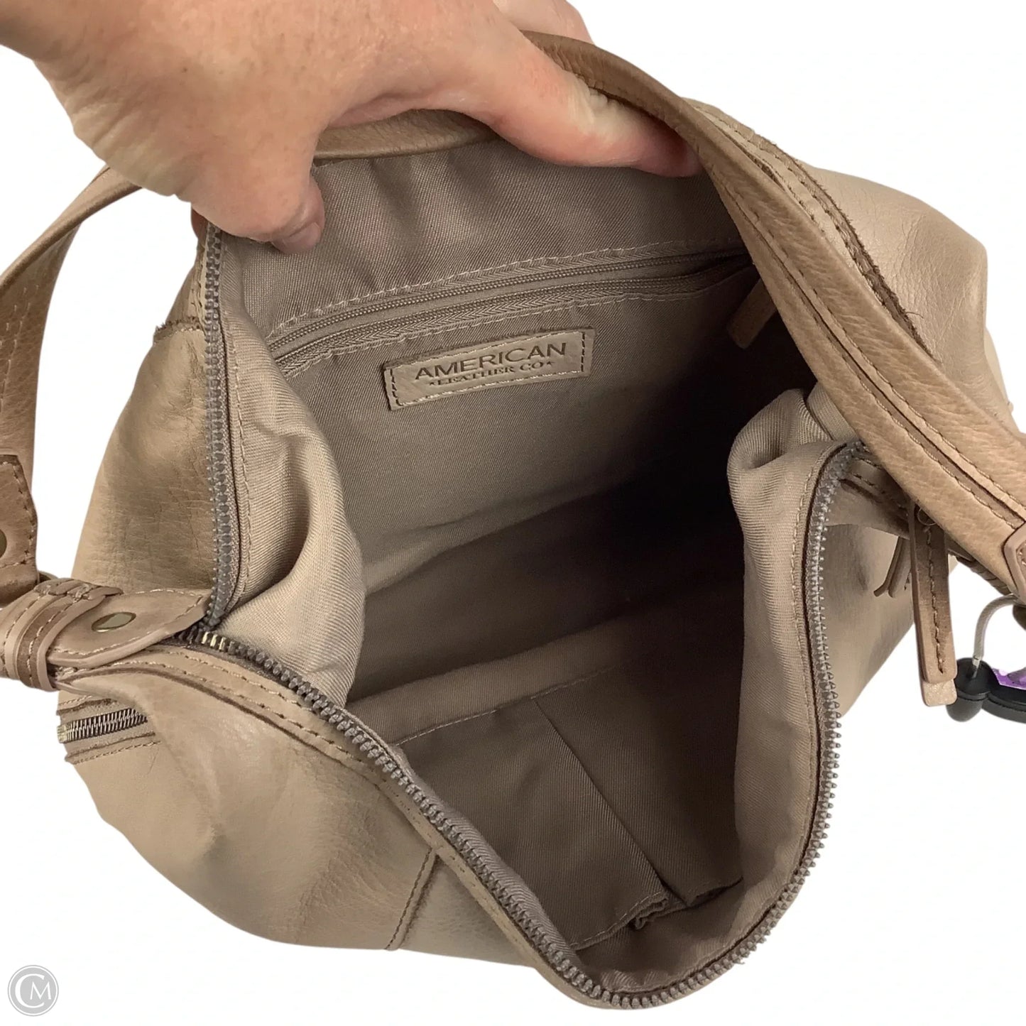Handbag Leather By Cmc, Size: Medium