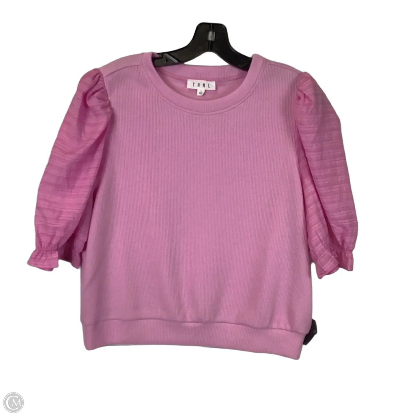 Top Long Sleeve By Thml In Pink, Size: L