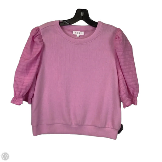 Top Long Sleeve By Thml In Pink, Size: L