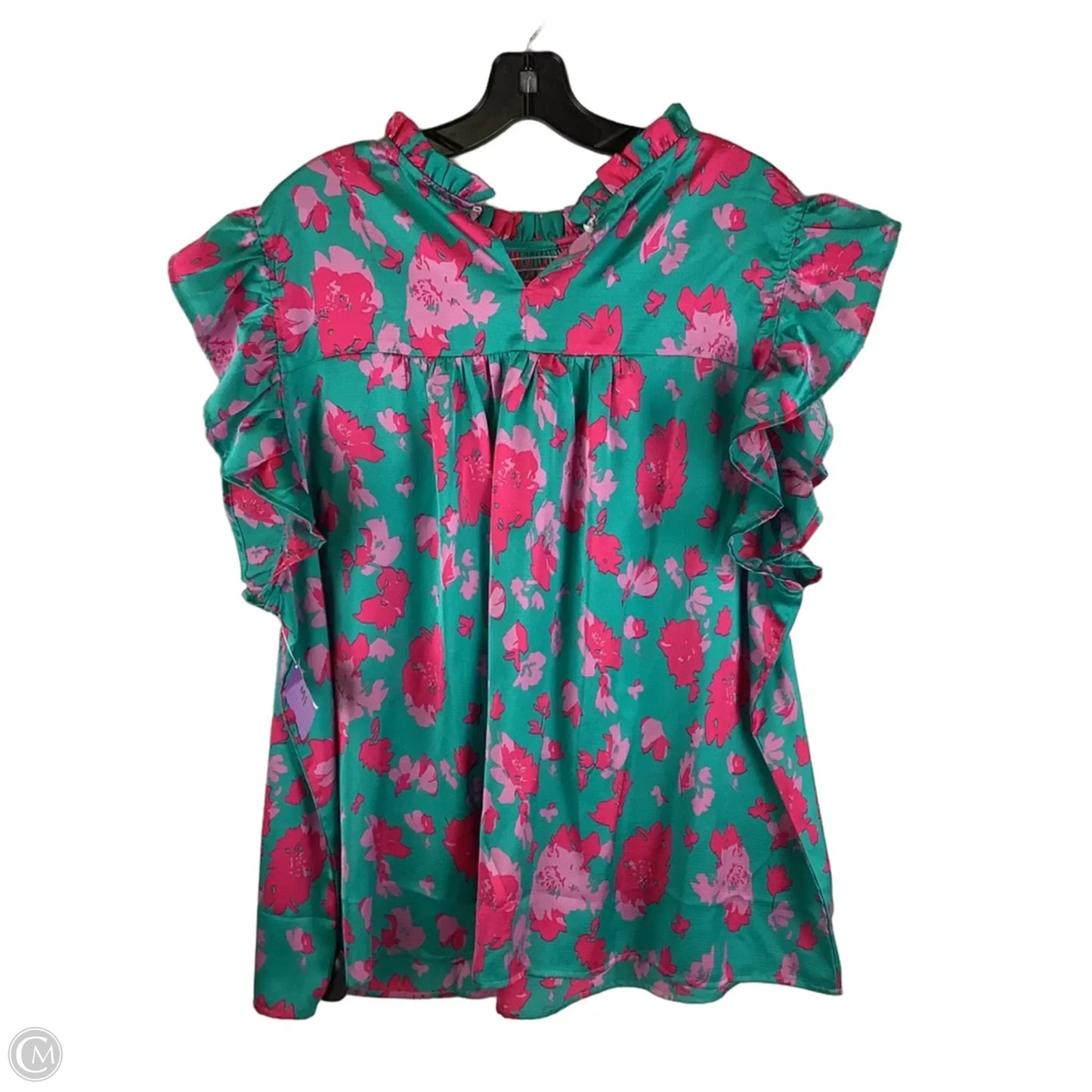 Top Short Sleeve By Clothes Mentor In Teal, Size: 3x