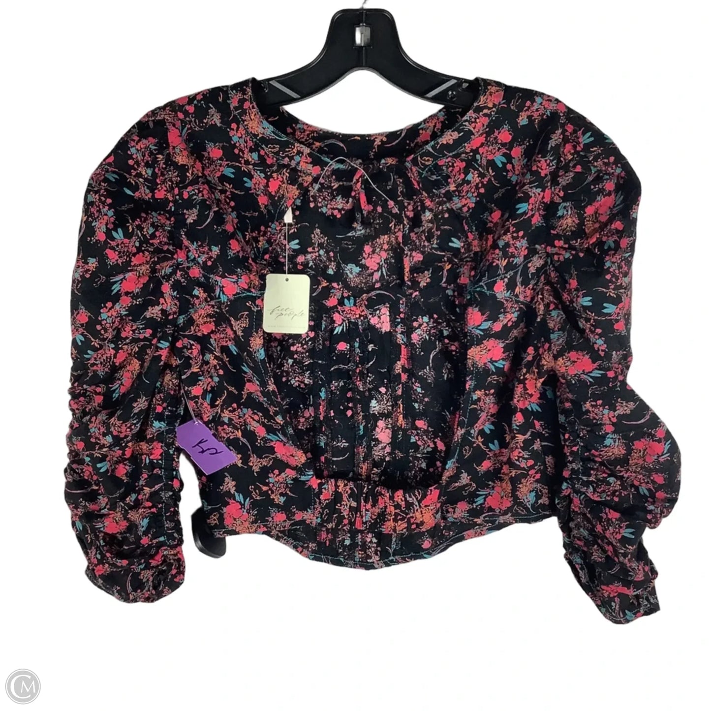 Top 3/4 Sleeve By Free People In Black, Size: M