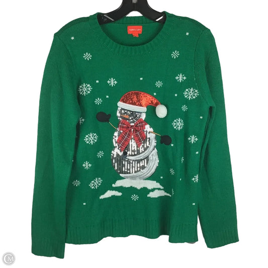 Sweater By Clothes Mentor In Green & Red, Size: S