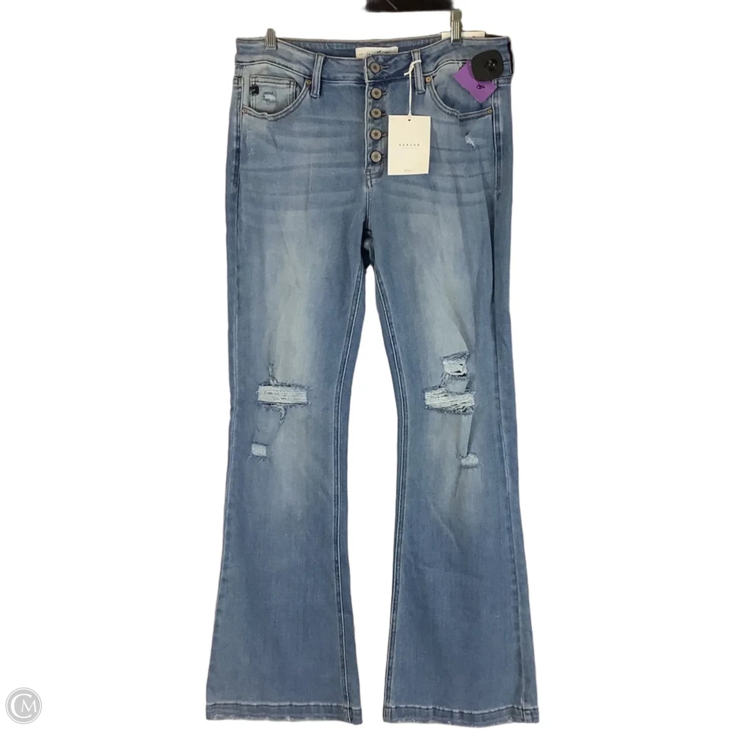 Jeans Boot Cut By Kancan In Blue Denim, Size: 12