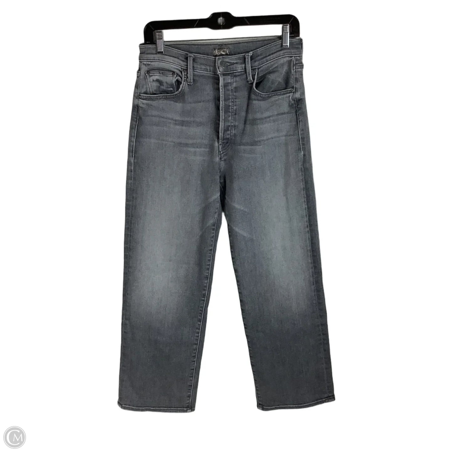 Jeans Wide Leg By Mother In Grey Denim, Size: 10 (30)