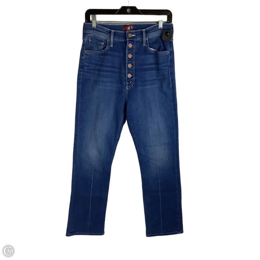 Jeans Straight By Mother In Blue Denim, Size: 10 (30)