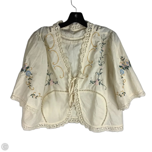 Top Short Sleeve By Cmc In Cream, Size: M