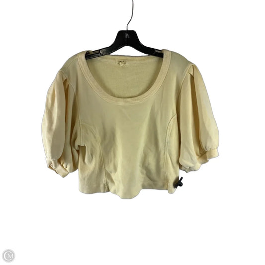 Top Short Sleeve By Aerie In Yellow, Size: L