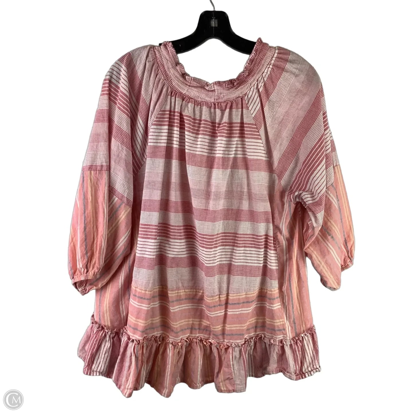 Top Long Sleeve By Easel In Pink, Size: M