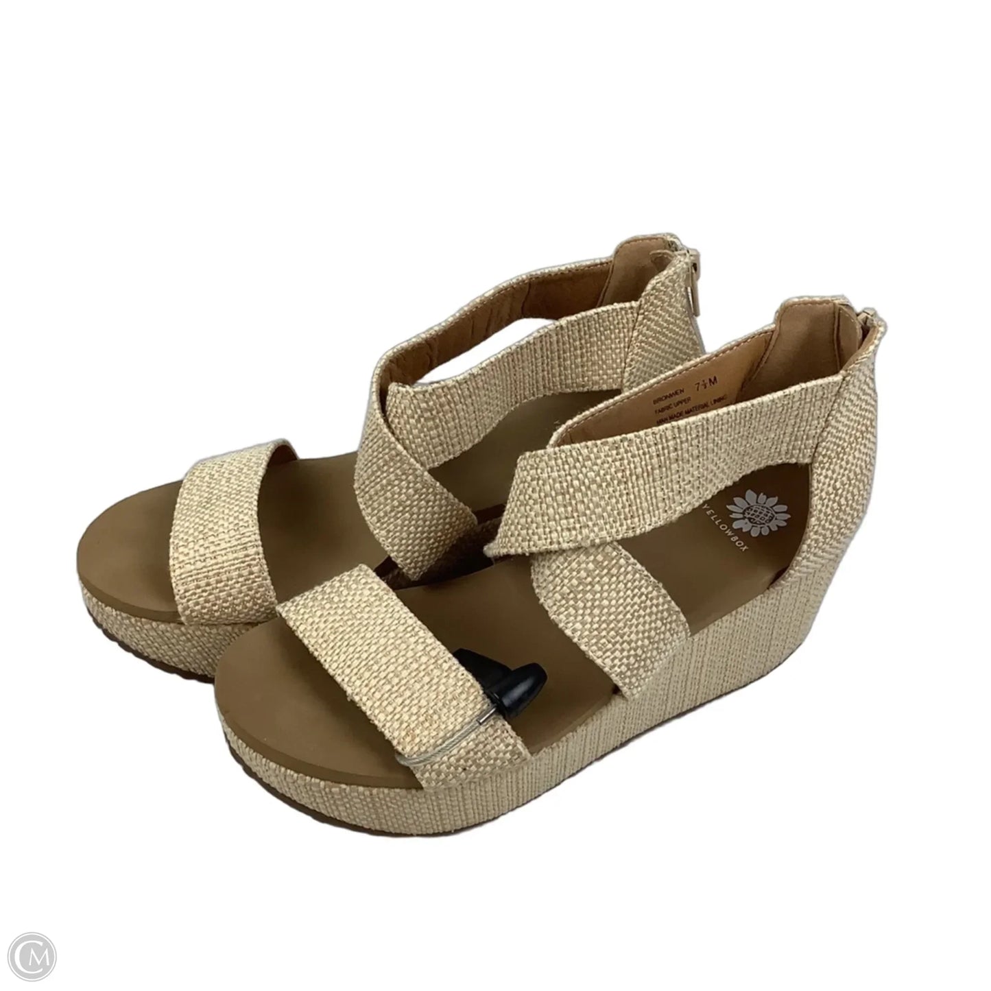 Sandals Heels Platform By Yellow Box In Tan, Size: 7.5