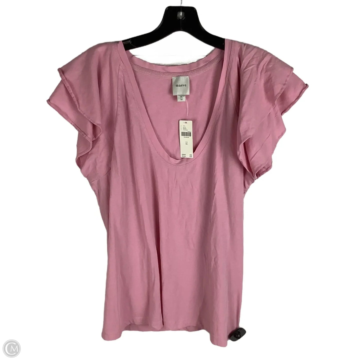 Top Short Sleeve By Maeve In Pink, Size: Xl