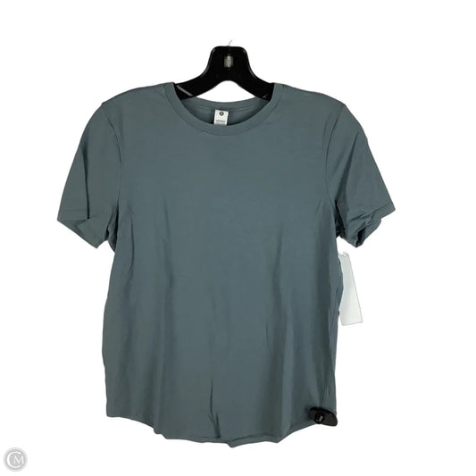 Athletic Top Short Sleeve By Lululemon In Blue, Size: 4