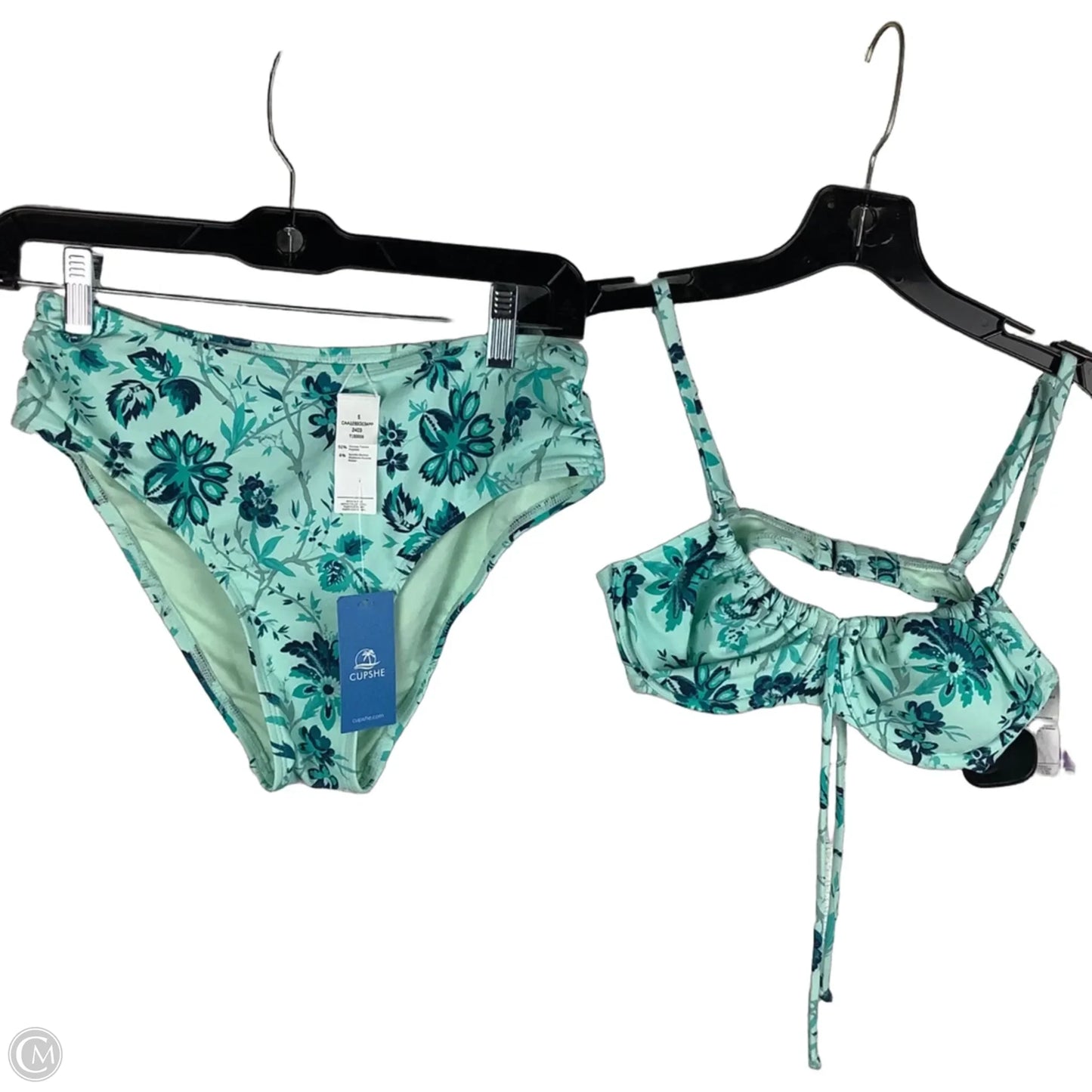 Swimsuit 2pc By Cupshe In Teal, Size: Xs top/ S bottoms
