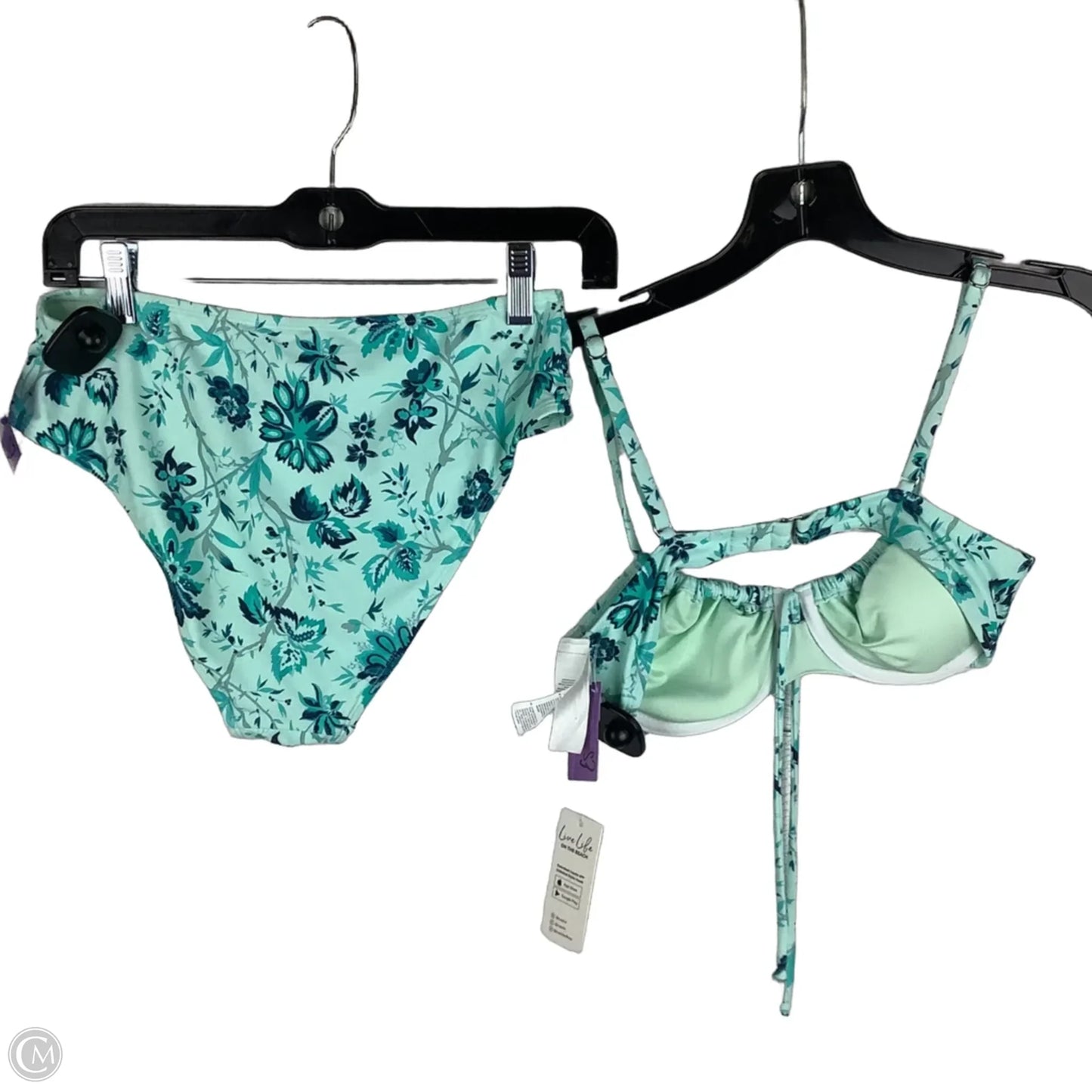 Swimsuit 2pc By Cupshe In Teal, Size: Xs top/ S bottoms