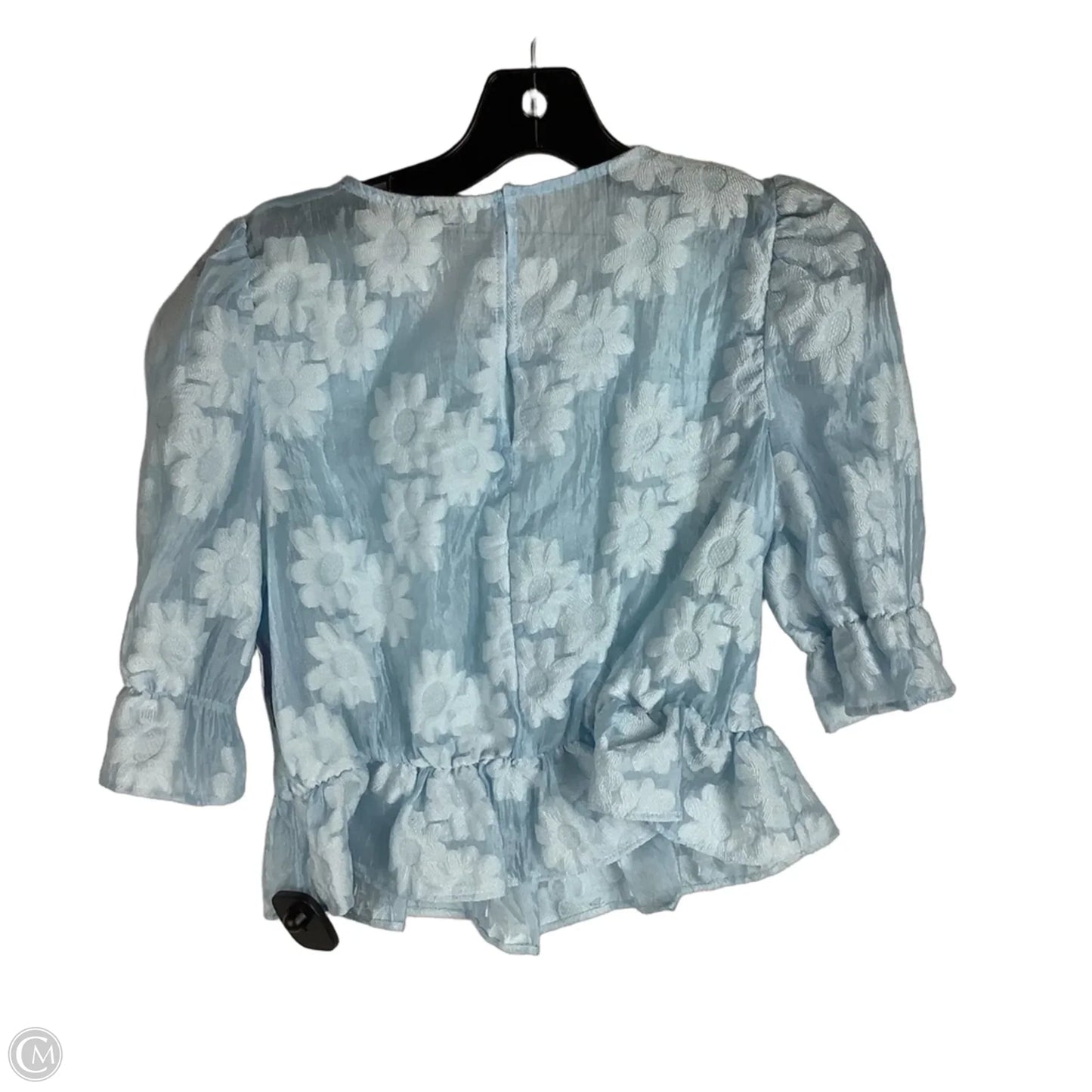 Top Short Sleeve By Topshop In Blue, Size: S (6)