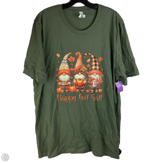 Top Short Sleeve By Canvas In Green, Size: Xl