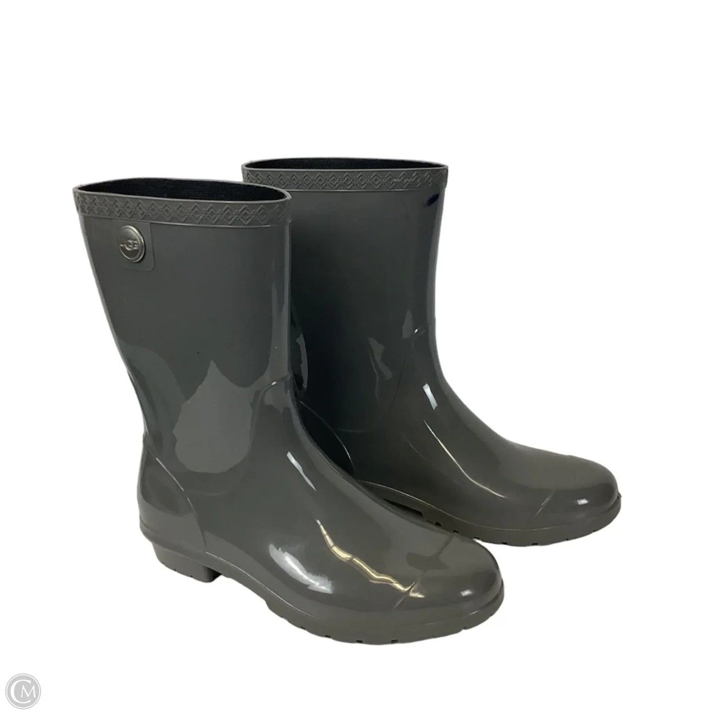Boots Designer By Ugg In Grey, Size: 9