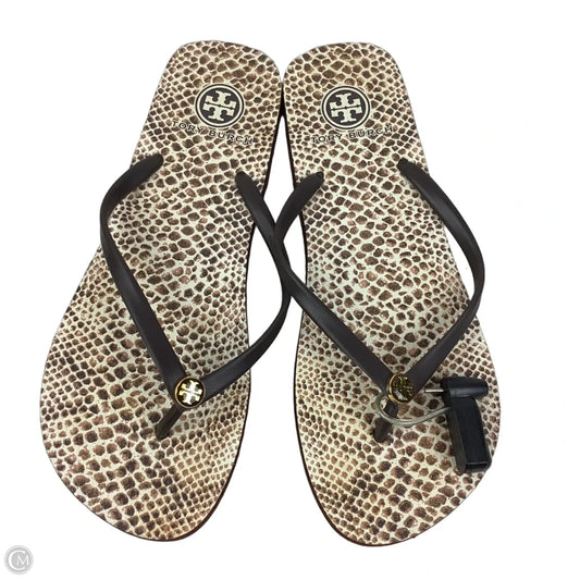 Sandals Designer By Tory Burch In Brown, Size: 9