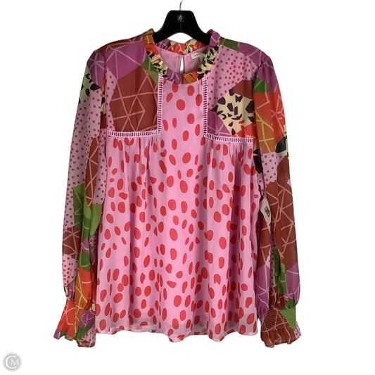 Top Long Sleeve By Jodifl In Multi-colored, Size: Xl