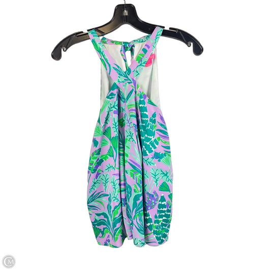 Top Sleeveless Designer By Lilly Pulitzer In Green & Purple, Size: S