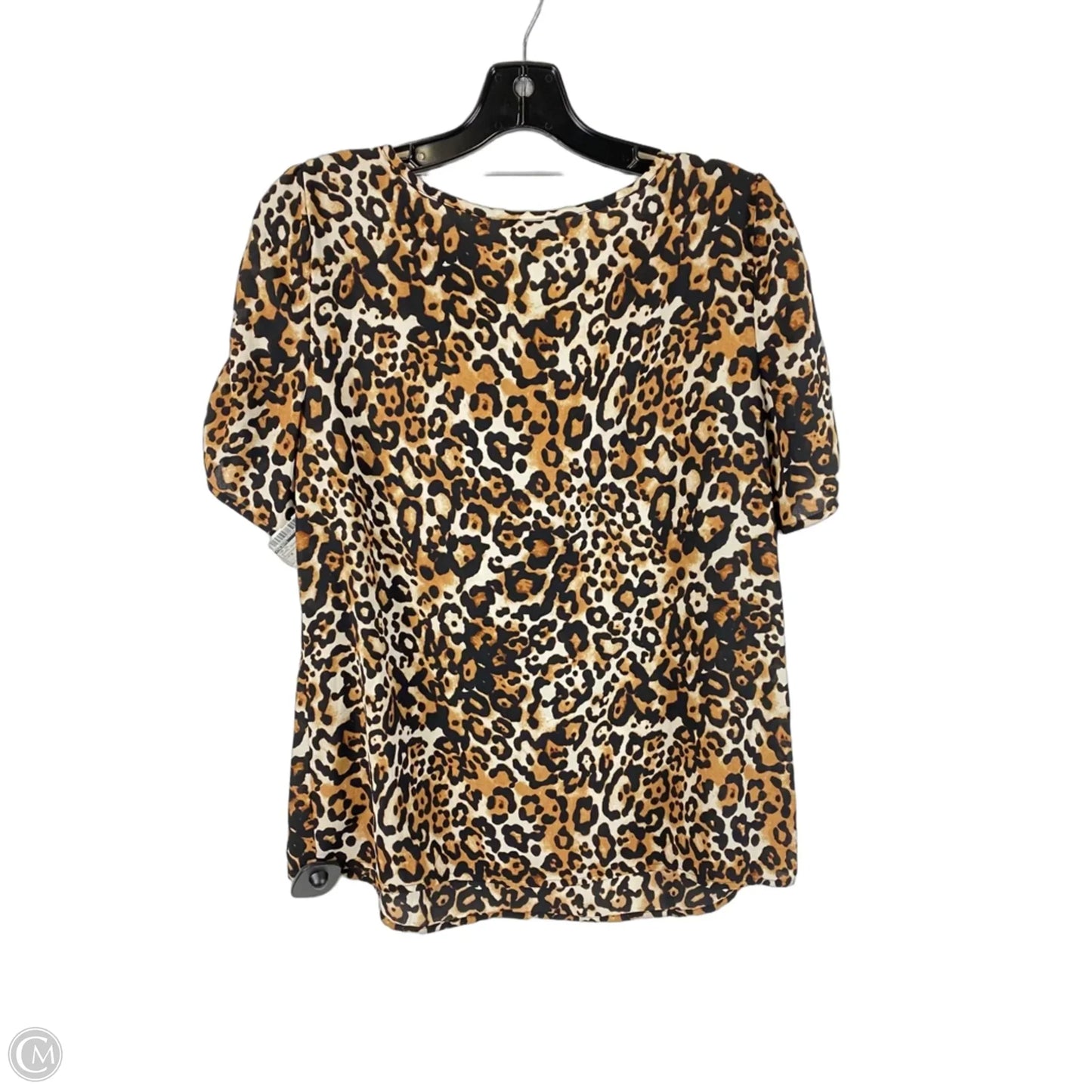 Top Short Sleeve By Talbots In Animal Print, Size: M