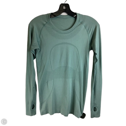 Athletic Top Long Sleeve Crewneck By Lululemon In Green, Size: 6