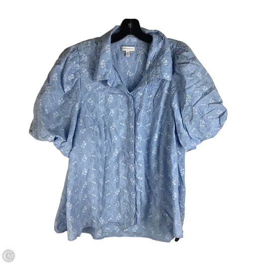 Top Short Sleeve By Crown And Ivy In Blue, Size: 2x