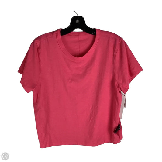 Athletic Top Short Sleeve By Lululemon In Pink, Size: Estimated 6