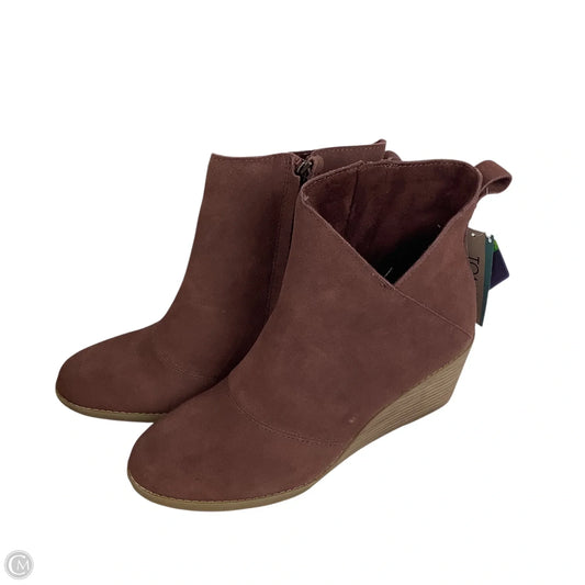 Shoes Heels Wedge By Toms In Brown, Size: 9