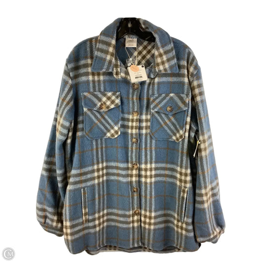 Jacket Fleece By Cmc In Plaid Pattern, Size: L