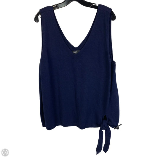 Top Sleeveless By Simply Vera In Navy, Size: Xxl