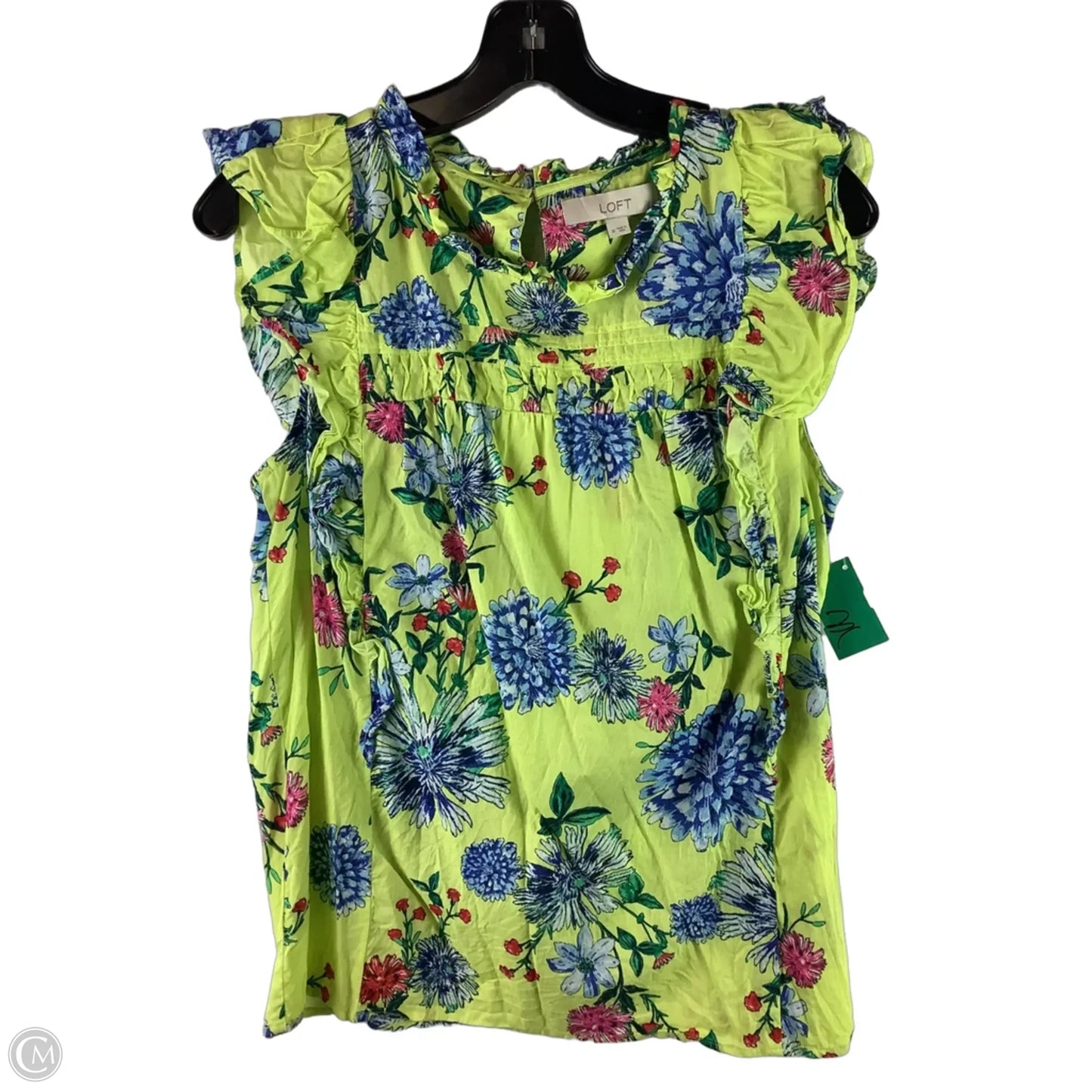 Top Sleeveless By Loft In Floral Print, Size: M