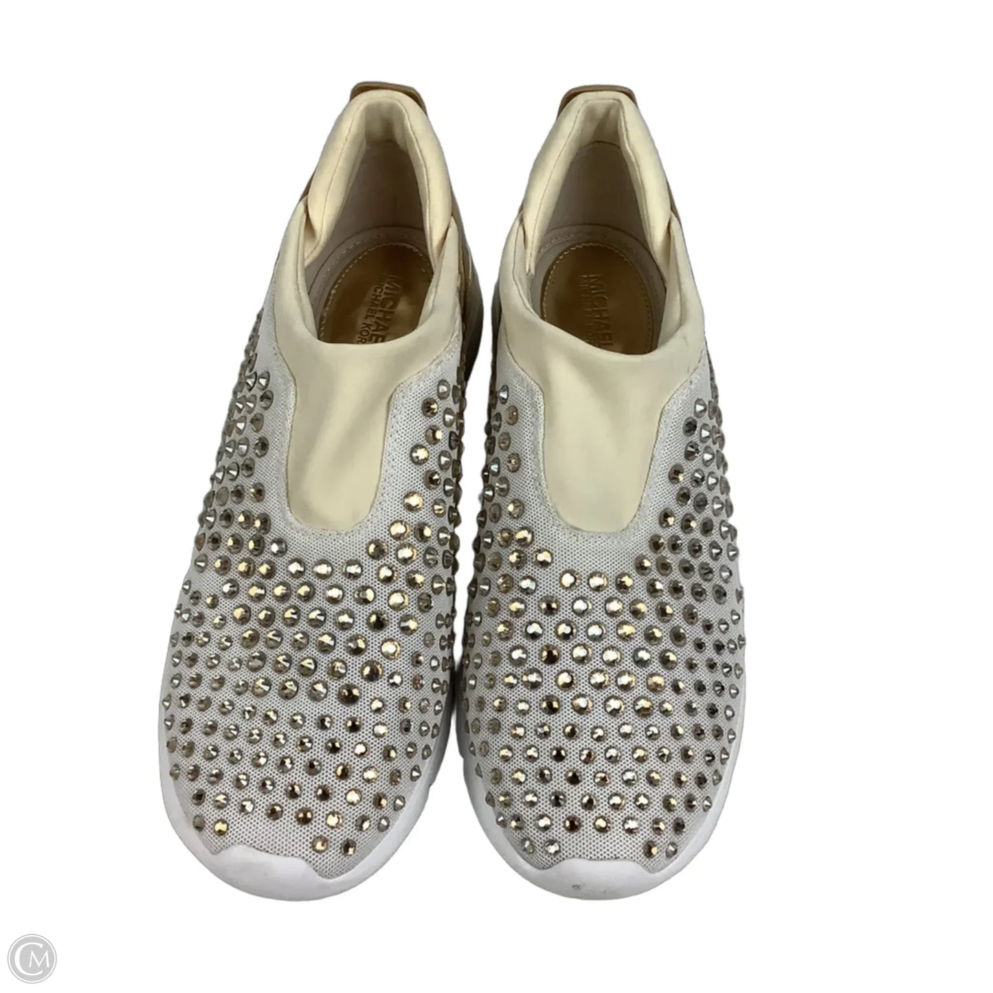 Shoes Sneakers By Michael By Michael Kors In Gold & White, Size: 9.5