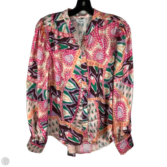 Blouse Long Sleeve By Fate In Multi-colored, Size: S