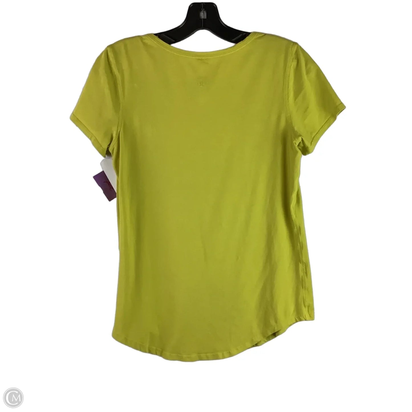 Athletic Top Short Sleeve By Lululemon In Yellow, Size: 4