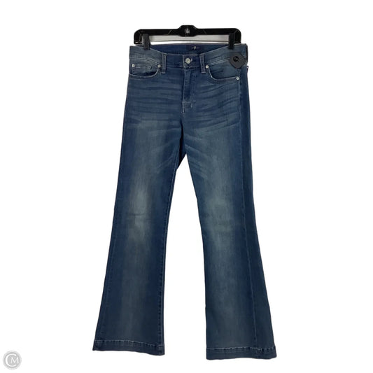 Jeans Boot Cut By 7 For All Mankind In Blue Denim, Size: 4 (27)