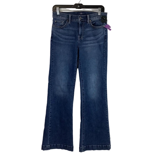 Jeans Boot Cut By 7 For All Mankind In Blue Denim, Size: 8 (29)
