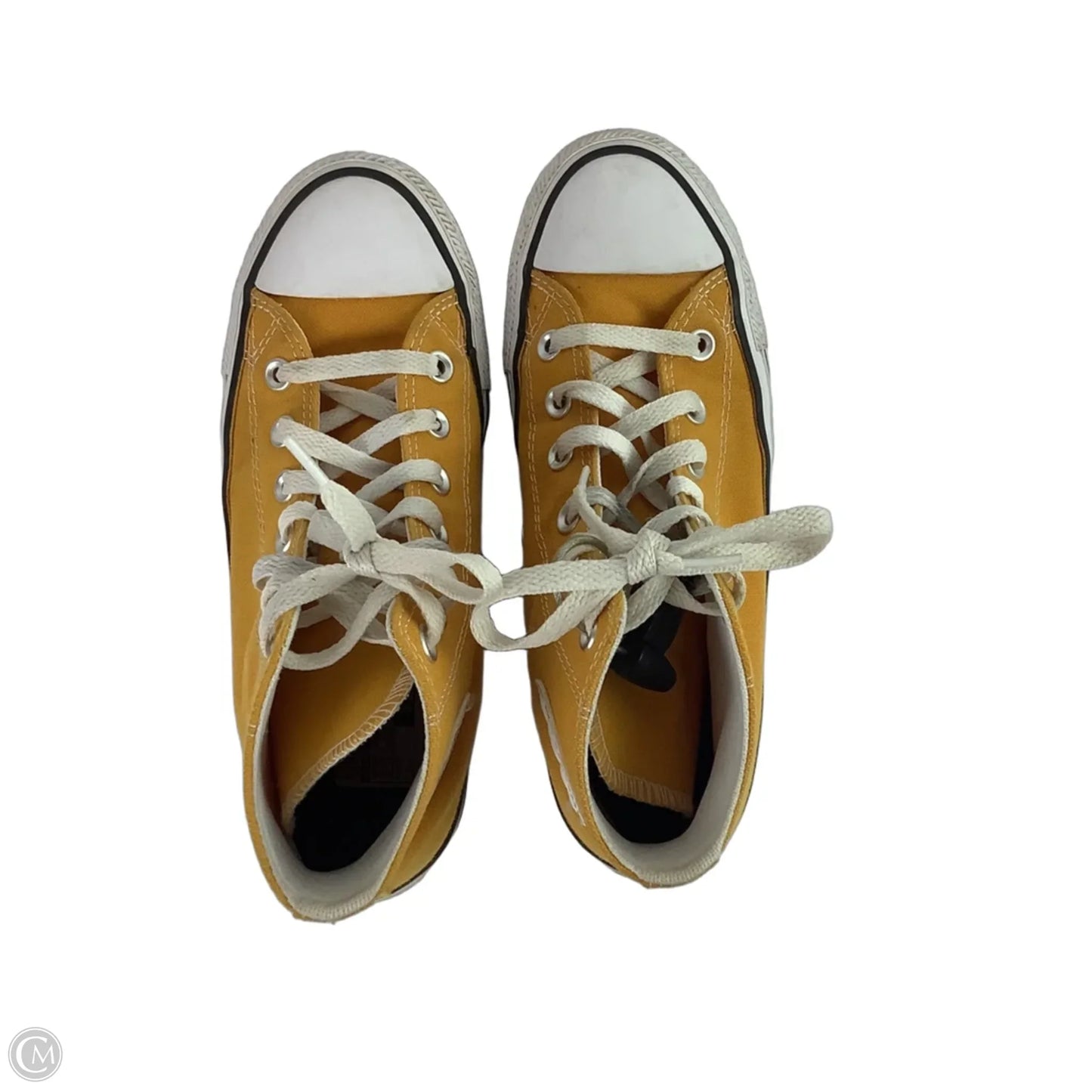 Shoes Sneakers By Converse In White & Yellow, Size: 7