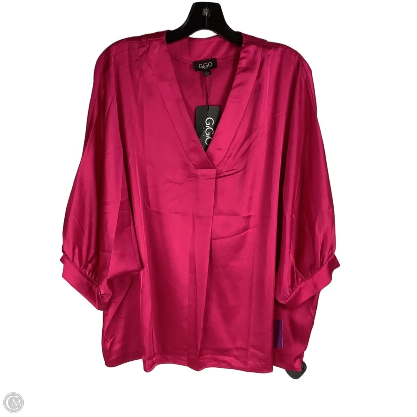 Top Short Sleeve By Gigio In Pink, Size: L