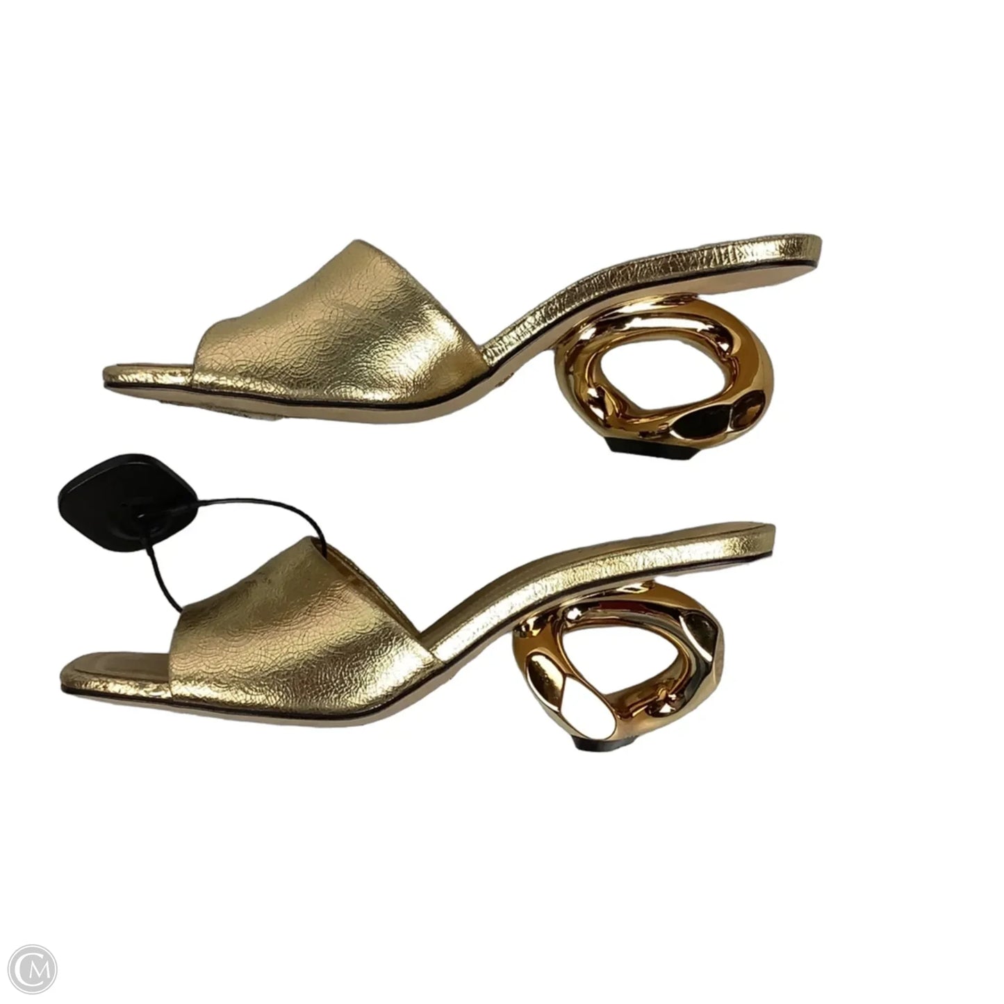 Sandals Heels Block By Cmc In Gold, Size: 8