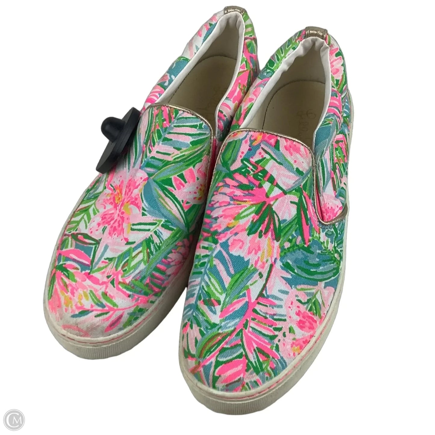 Shoes Designer By Lilly Pulitzer In Green & Pink, Size: 9