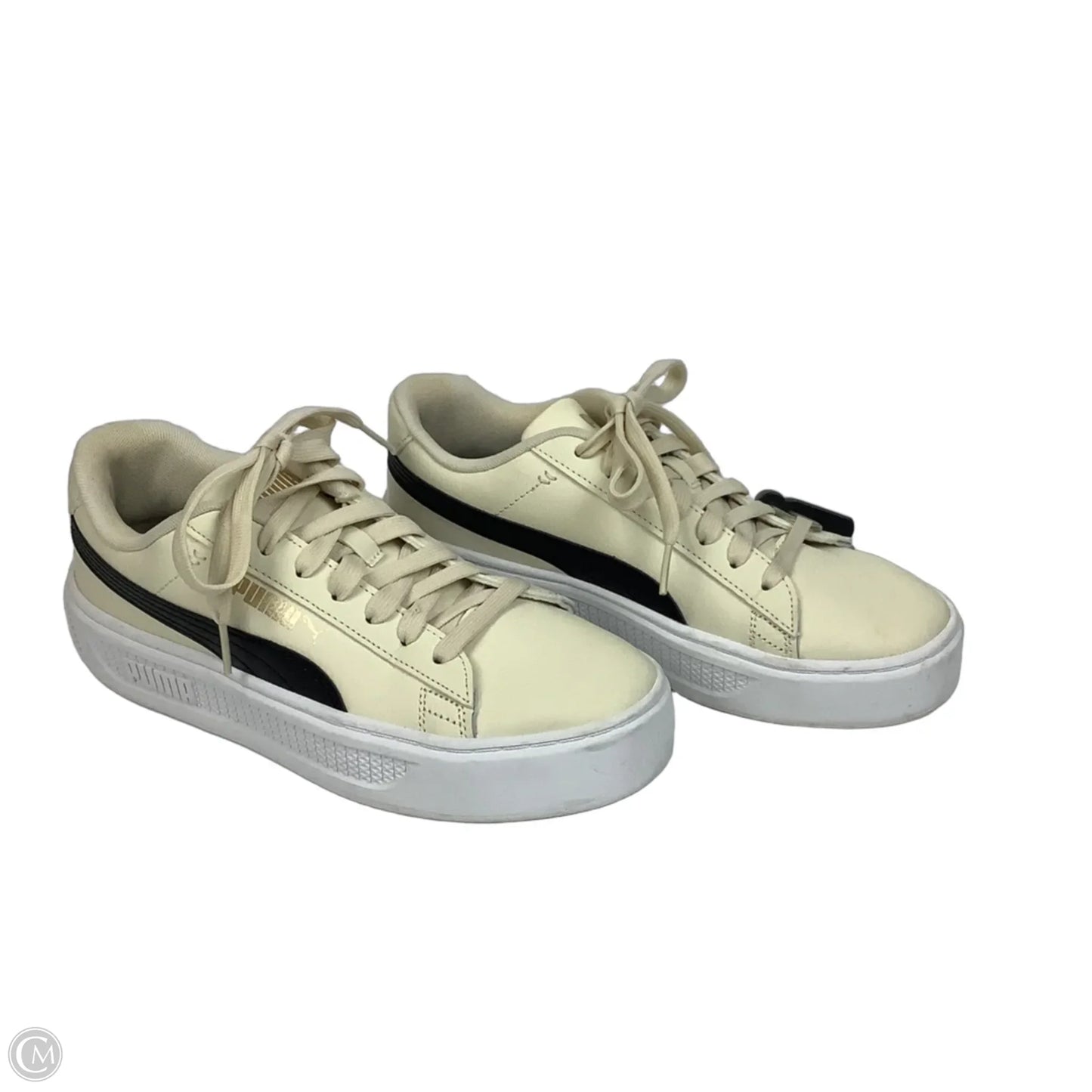 Shoes Sneakers By Puma In Black & Cream, Size: 8