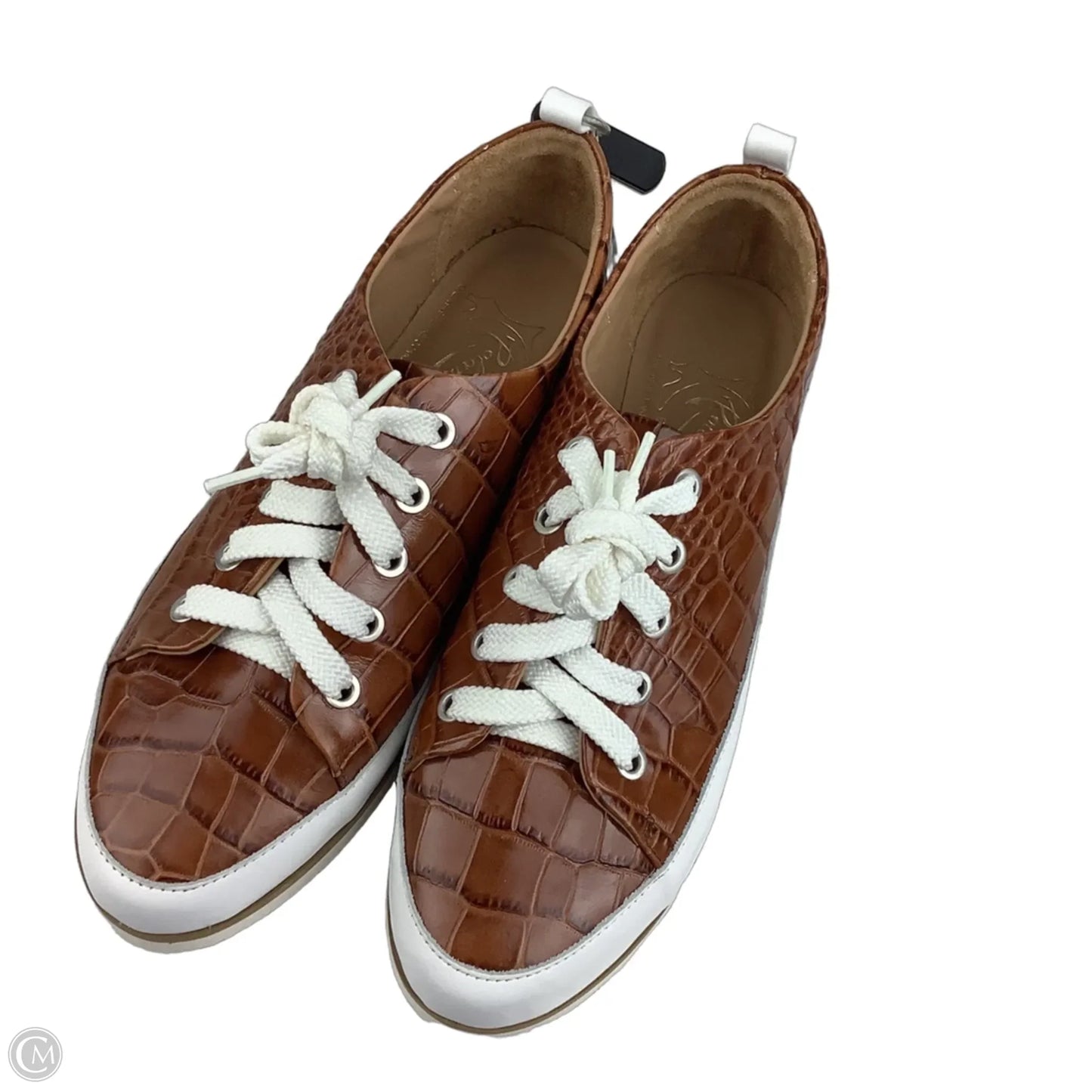 Shoes Sneakers By Cmb In Brown & White, Size: 7.5
