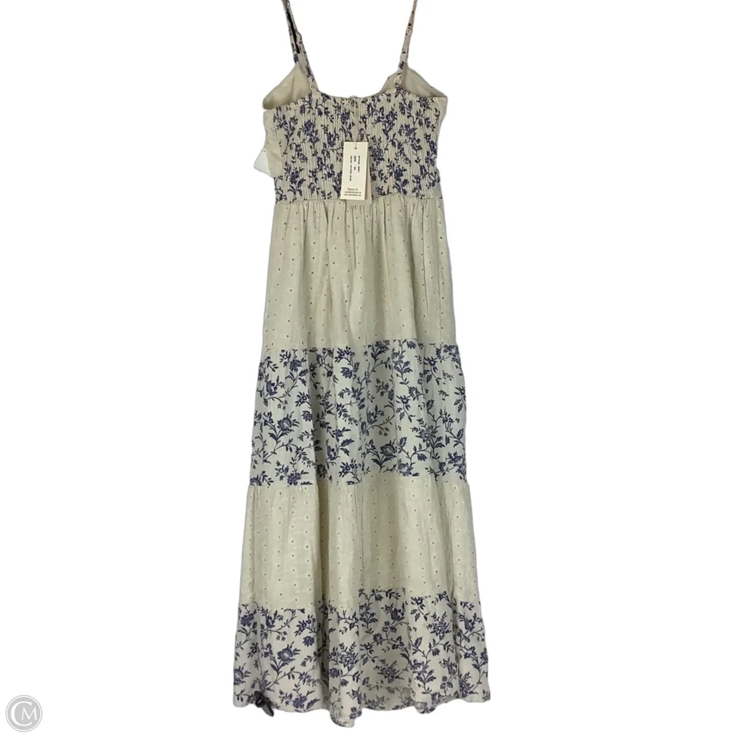 Dress Party Midi By Sim & Sam In Blue & Cream, Size: Xs