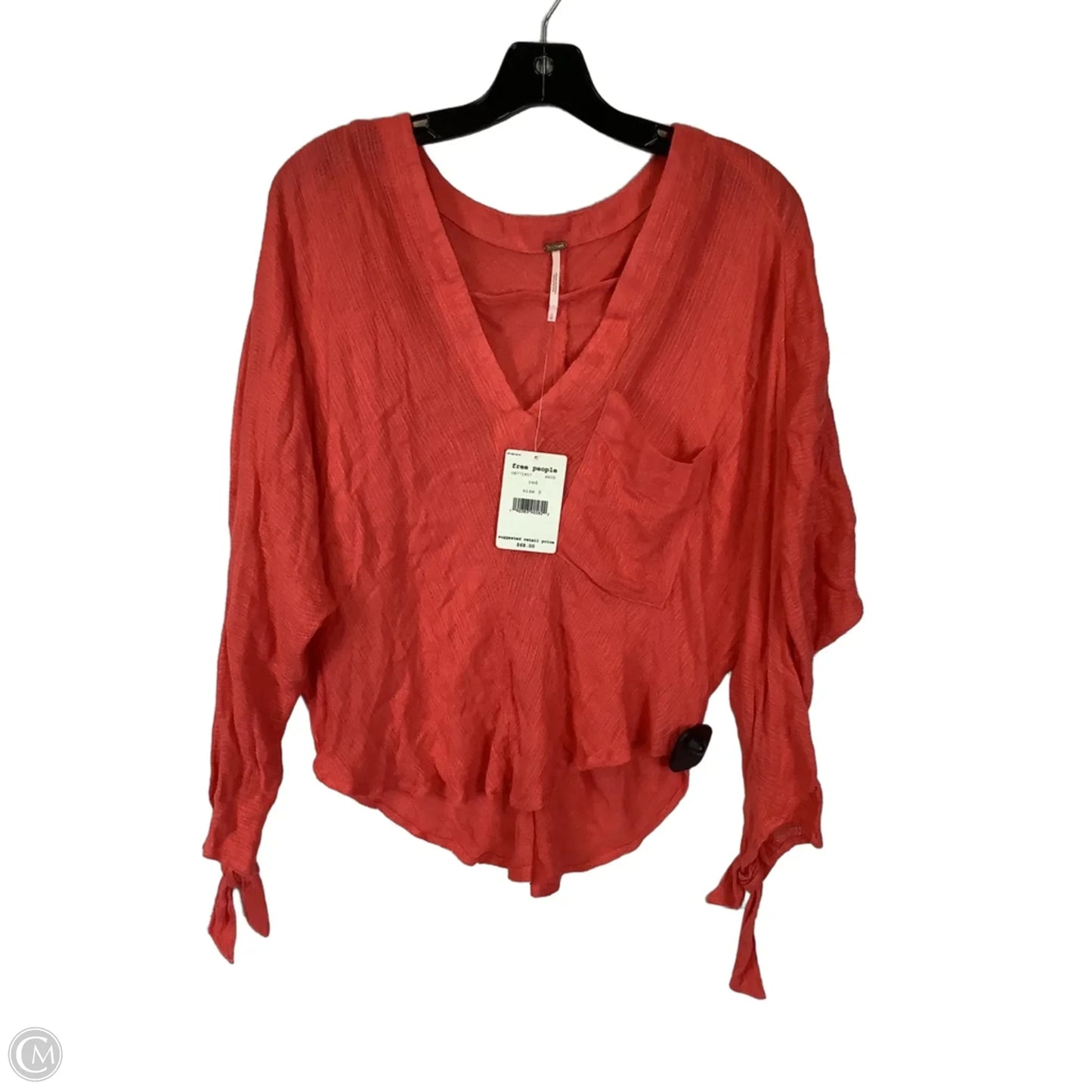 Top Long Sleeve By Free People In Coral, Size: S