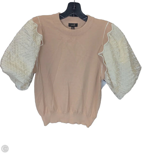 Top Short Sleeve By Ontwelfth In Beige, Size: S