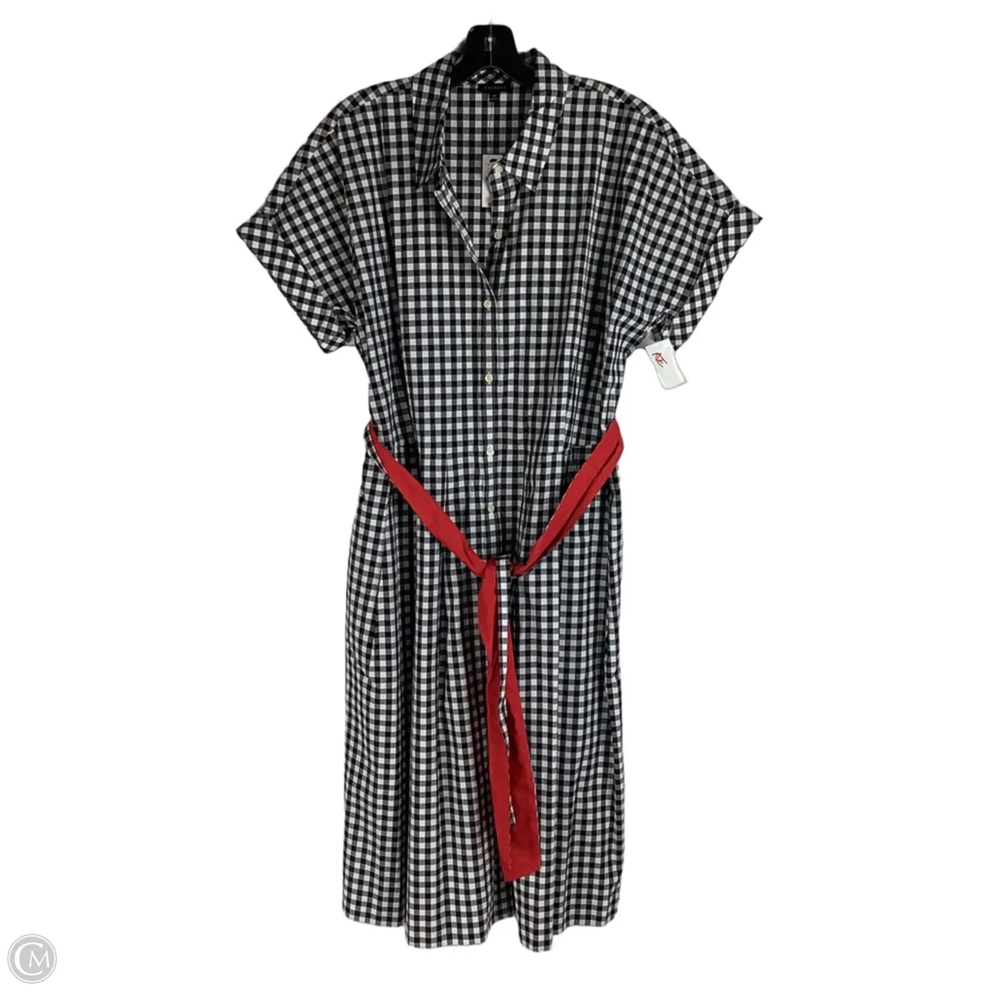 Dress Casual Midi By Talbots In Black & White, Size: 14