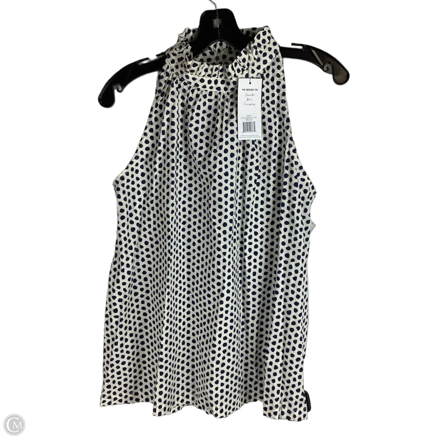 Top Sleeveless By Michelle Mcdowell In Polkadot Pattern, Size: L