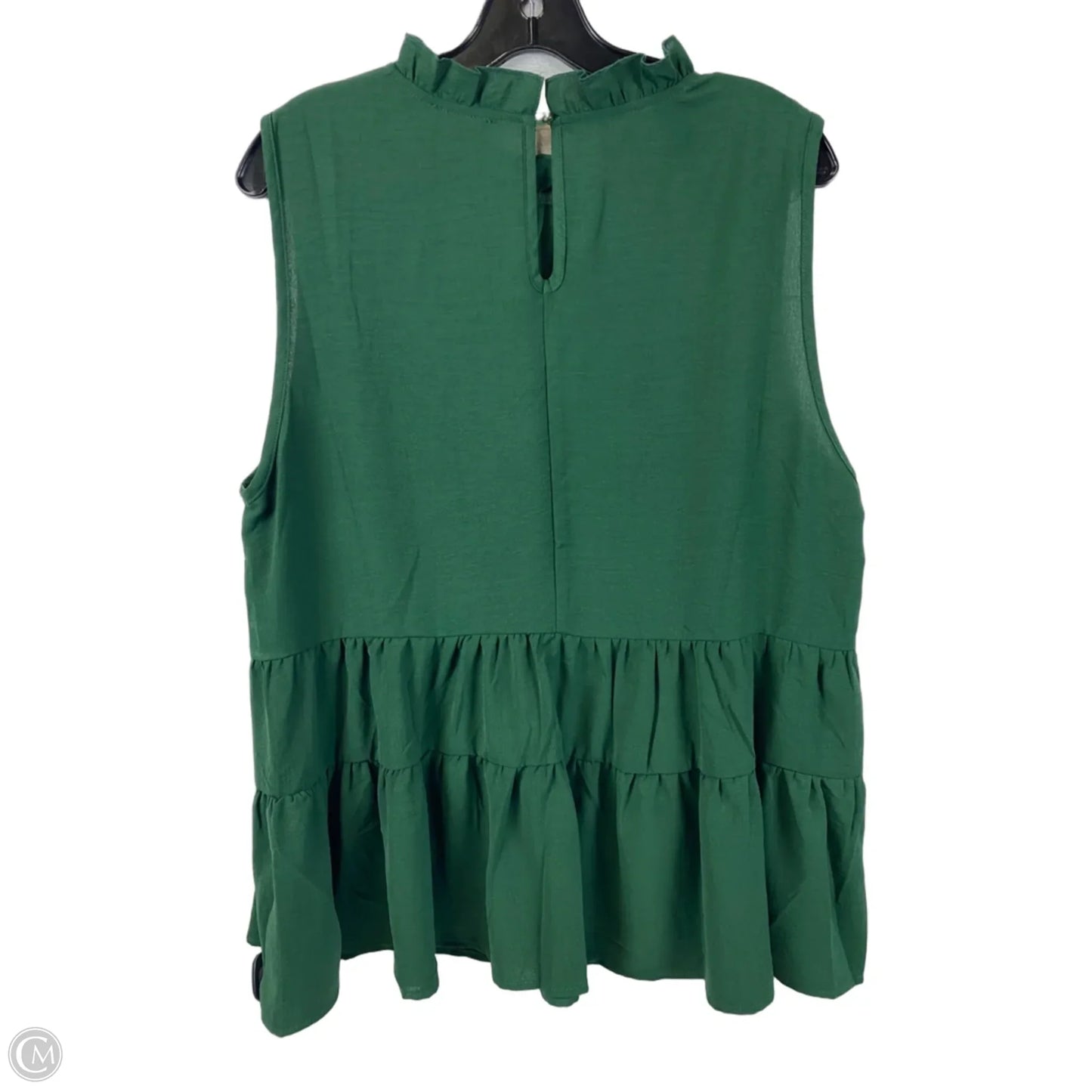 Top Sleeveless By Cmb In Green, Size: Xl