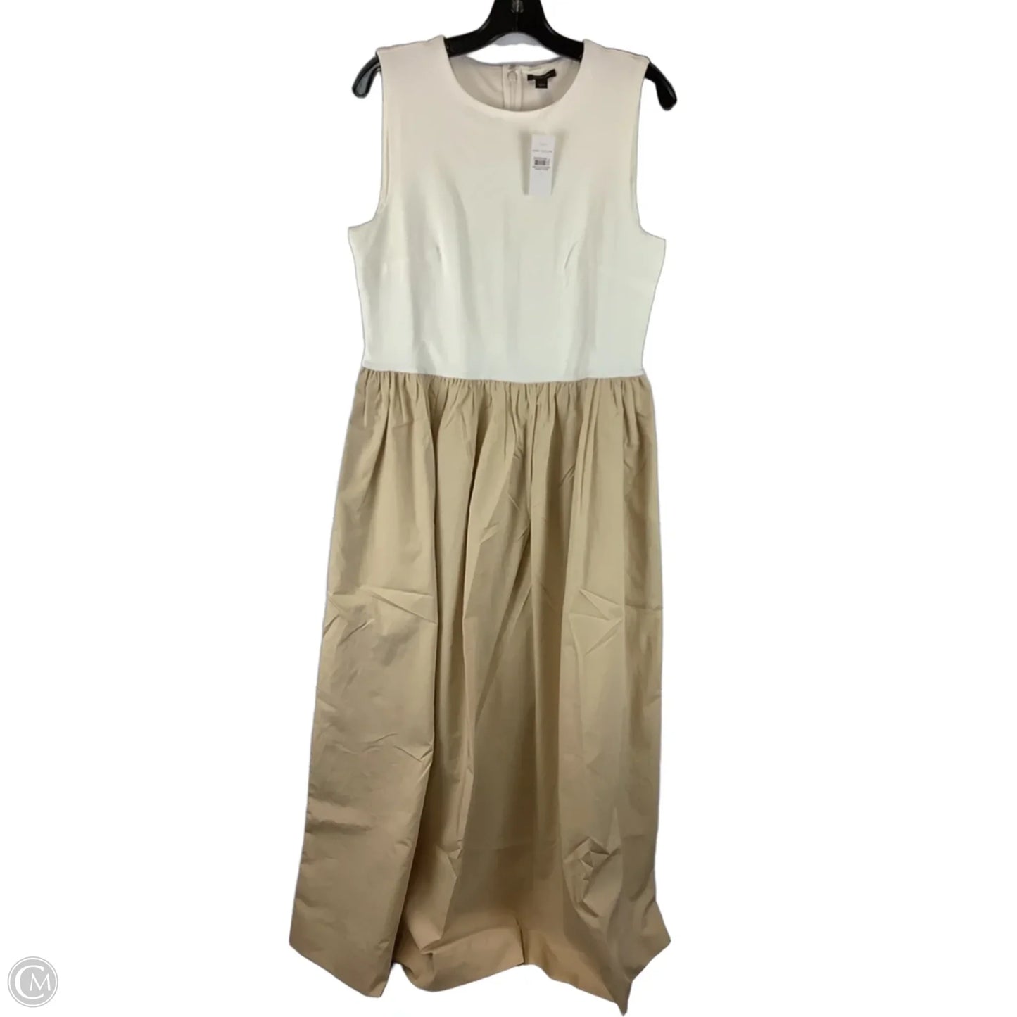 Dress Casual Maxi By Ann Taylor In Cream & White, Size: L